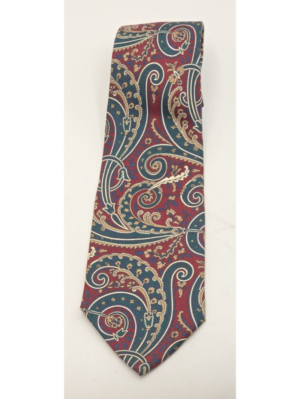 Vintage Woodward 100% Silk Paisley Necktie Men's 4" Wide Tie Made in Italy